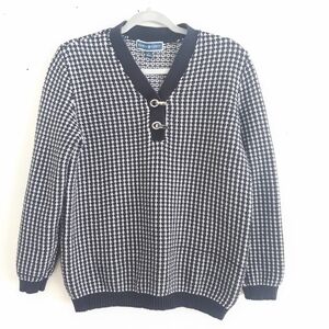 2/$35 Sale KAREN Scott Waffle Weave Pullover Sweater Size L Euc